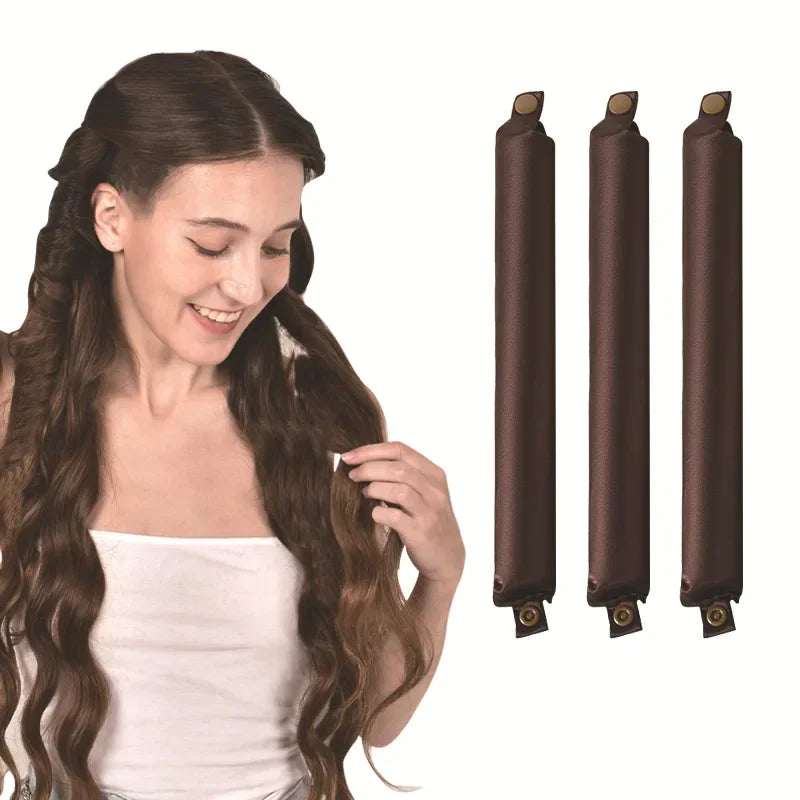 Heatless Hair Curling Set – Soft Satin Overnight Curls