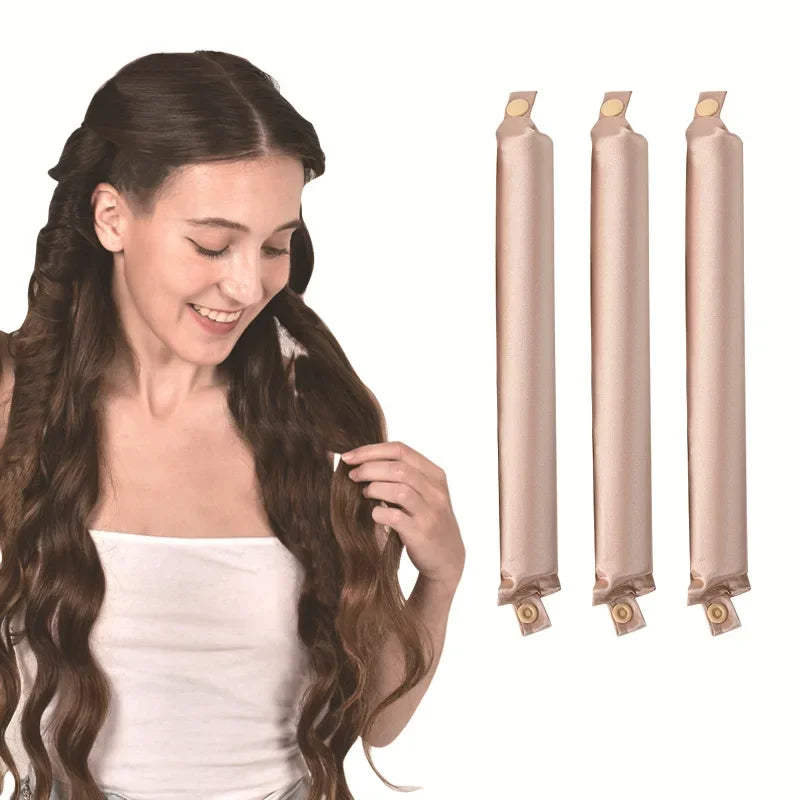 Heatless Hair Curling Set – Soft Satin Overnight Curls