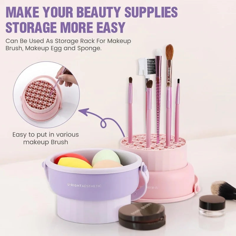 3-in-1 Makeup Brush Cleaner & Drying Stand